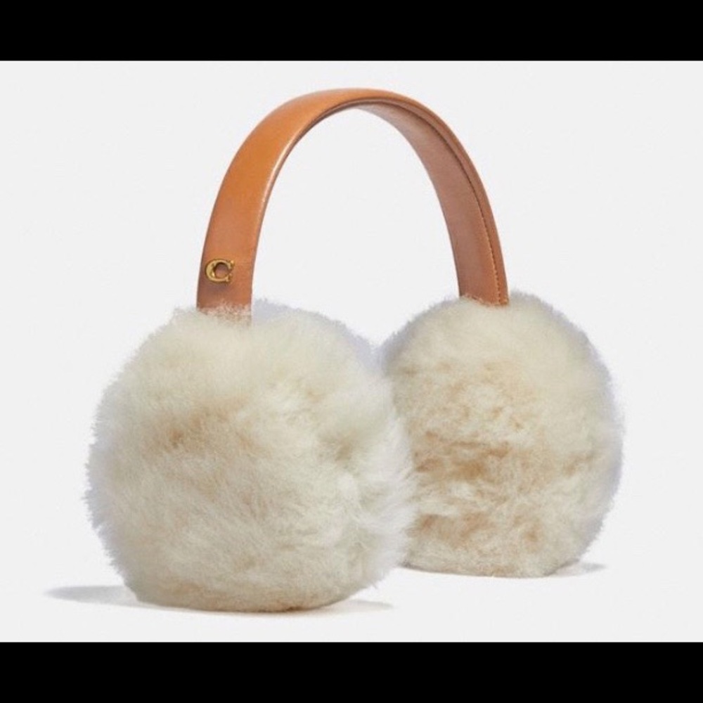 NWT Coach Shearling Earmuffs